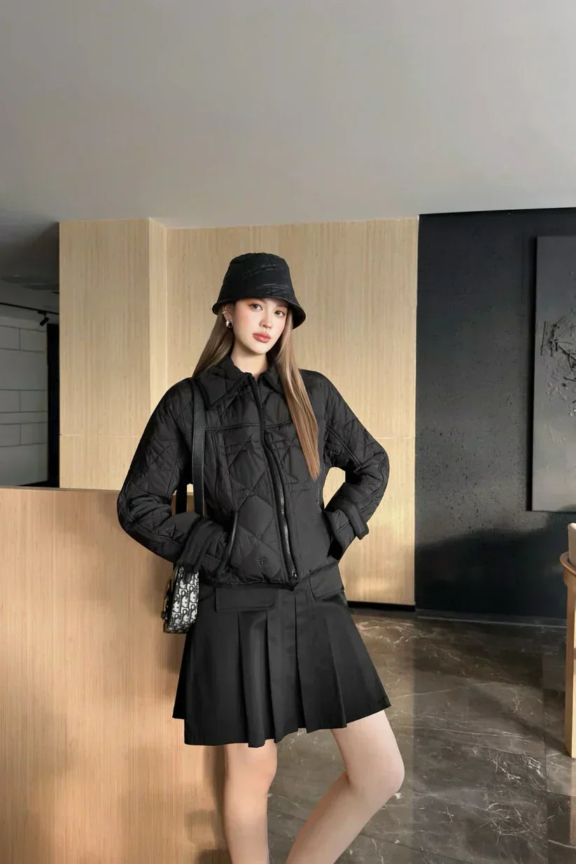 Sweater 25fw new quilted jacket